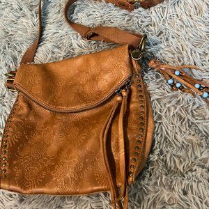 Tan Leather Crossbody Bag